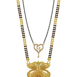 Bhanu diam Gold-Plated Brass Mangalsutra-picture-38