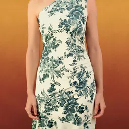 PURVAJA Floral Printed Ruched Sheath Midi Dress image 2