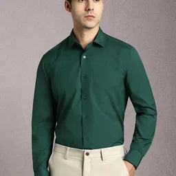 Louis Philippe Spread Collar Cotton Formal Shirt-image-52