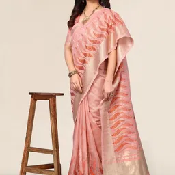 DIVASTRI Woven Design Zari Handloom Saree image 3