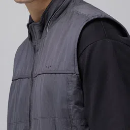 ColorPlus Colourblocked Stand Collar Reversible Gilet Jacket image 2