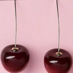 Scintillare By Sukkhi Gold Plated Cherry Shaped Drop Earrings image 3
