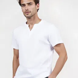 Celio Henley Neck Cotton Relaxed Fit T-shirt-picture-35