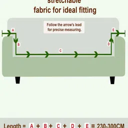 HOUSE OF QUIRK Italian Grey Self Design 4 Seater Sofa Cover With Arms image 5