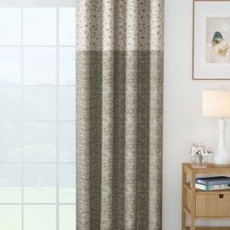 Story@home Beige & Grey Geometric Room Darkening Long Door Curtain-picture-23