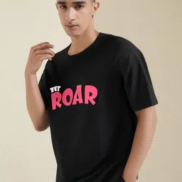 MACK JONNEY Men Typography Printed Round Neck Cotton Oversized T-shirt image 5