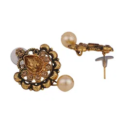 ANIKAS CREATION Gold-Plated American Diamond Stone-Studded Jewellery Set image 3