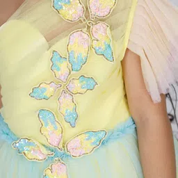 The Lush Affair Solid Floral Net Fit & Flare Dress image 5