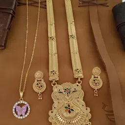 niva fashion Gold-Plated Brass Jewellery Set-picture-14