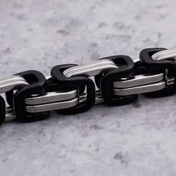 NAKABH Men Stainless Steel Bold Link Bracelet image 3