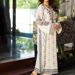 ROMONIA Printed Long Sleeves Tunic With Palazzos image 5