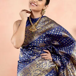 Subham Ethnic Motifs Woven Design Zari Saree-picture-29