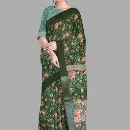 The Chennai Silks Floral Zari Saree-picture-30