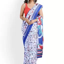 clothonus Ethnic Motifs printed Pure Cotton Block Print Saree-picture-17
