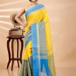 DipDiya Ethnic Motif Woven Design Pure Cotton Taant Zari Saree-picture-32