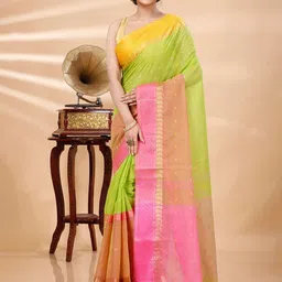 DipDiya Ethnic Woven Design Pure Cotton Taant Saree-picture-30