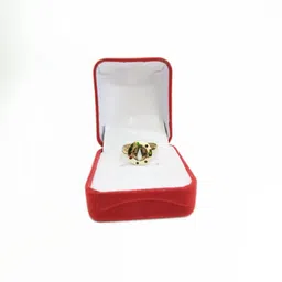 R G MART Unisex Gold-Plated Ashtadhatu Shivling Rudraksha With Para Finger Ring-image-44