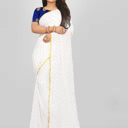 Rhey Embellished Beads & Stons Chiffon Zari Banarasi Saree-picture-39