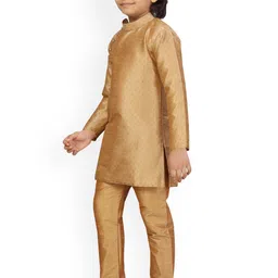 BAESD Boys Woven Design Self Design Pure Cotton Kurta with Churidar image 4
