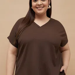 Nexus by Lifestyle Women Self Design V-Neck Extended Sleeves Regular Top-picture-24