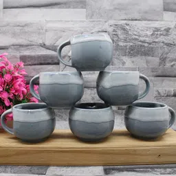 laghima jadon 6 Grey Solid Ceramic Matte Cups Set of Cups and Mugs-picture-41