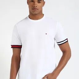 Tommy Hilfiger Men Solid Round Neck Cotton T-shirt-picture-40
