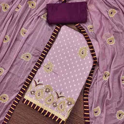 DIVASTRI Embroidered Unstitched Dress Material-picture-24