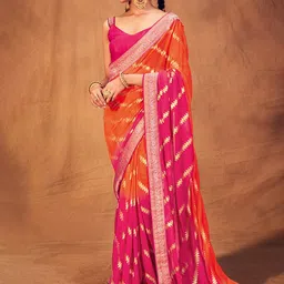 Anouk Woven Design Zari Saree image 1