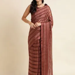 Mitera Striped Pure Georgette Saree-picture-35