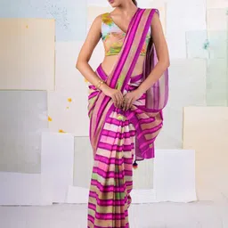 BUTA BUTI Striped Pure Cotton Saree-image-75