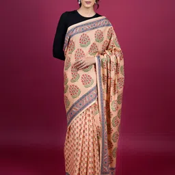 BUTA BUTI Floral Printed Pure Cotton Saree-picture-32