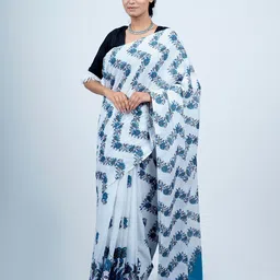 BUTA BUTI Geometric Printed Pure Cotton Saree-picture-30