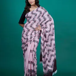 BUTA BUTI Pink & Burgundy Pure Cotton Saree-picture-23