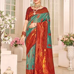 anouk rustic Anouk Woven Design Zari Kanjeevaram Saree image 1