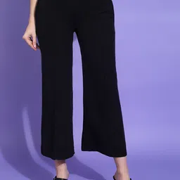 MISS HAUTE Women Smart Mid-Rise Wide Leg Trousers-picture-26