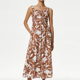 Marks & Spencer Women Printed Fit & Flare Midi Dress-picture-24