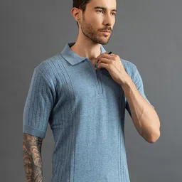 The Roadster Lifestyle Co.Men Polo Collar Pure Cotton T-Shirt image 2