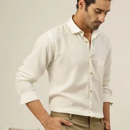 Needle Theory Men Classic Slim Fit Opaque Casual Shirt image 3