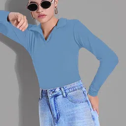 Maheshvi Women Solid Shirt Collar Long Sleeves Top-picture-35