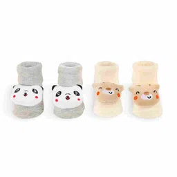 KICKS & CRAWL Infants Pack Of 2 Cotton Ankle-Length Socks image 4