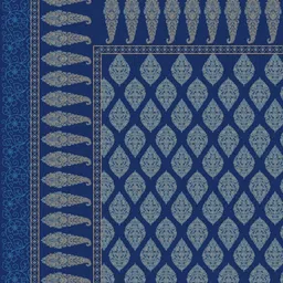 JAIPUR FABRIC Blue Ethnic Printed 240 TC Cotton King Bedsheet Set 2.74 m x 2.74 m image 3