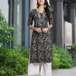 Moda Rapido Women Ethnic Motifs Printed Crepe Kurta image 2
