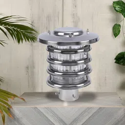 KINIS White Cylindrical Shaped Weatherproof & Rust Resistant Outdoor Pole Lamp image 4