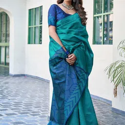 KALINI Woven Design Silk Blend Saree image 5