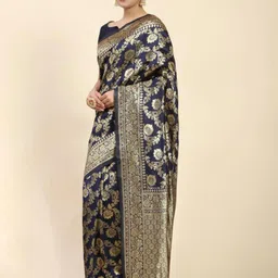 Rujave Ethnic Motifs Woven Design Zari Banarasi Saree image 2