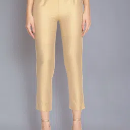 W Women Slim Fit Mid-Rise Cotton Trousers-picture-18