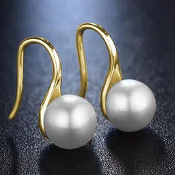Peora Gold-Plated Pearls Beaded Circular Shaped Studs image 2