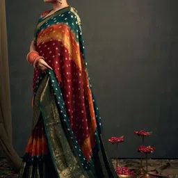 Bandhanivilla Bandhani Zari Pure Silk Bandhani Saree image 3