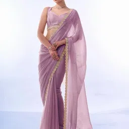 Kalista Embellished Beads and Stones Organza Saree image 5