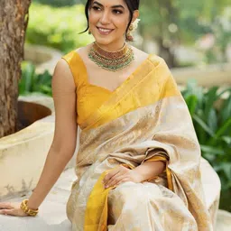 Anjaneya Sarees Woven Design Zari Banarasi Saree image 2